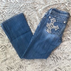 Miss Me Jeans Cross Stitched Boot Cut